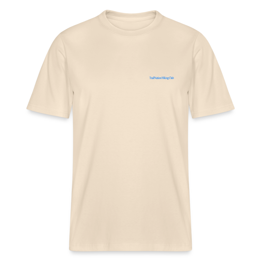 Sunday Hiking Club BLUE/BEIGE Relaxed Fit Unisex Bio-T-Shirt - natural raw